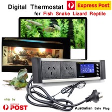 LED Reptile Thermostat Aquarium Timer Cooling Heating Temp Controller AU Plug