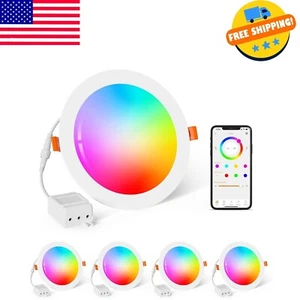 Smart Recessed Lighting 6 Inch Color Changing 16W LED Downlight with Junction Bo - Picture 1 of 7
