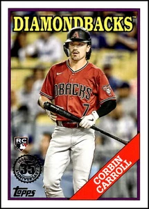 2023 Topps #2T88-5 Corbin Carroll 1988 35th Anniversary RC Rookie R6878 - Picture 1 of 2