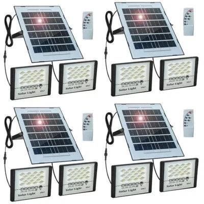 1-4PKS LED 300W Solar Flood Lights Outdoor Street Light Dusk to Dawn Wall Lamp - Image 1 of 4