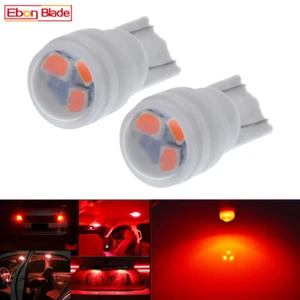 2x T10 W5W LED Car Interior Map Dome Bulbs 2835 3SMD Ceramic Lights Parking Red - Imagen 1 de 6