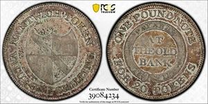 1811 Great Britain Token Shilling Dalton-1 Cheshire Nantwich PCGS AU-58 - Picture 1 of 1