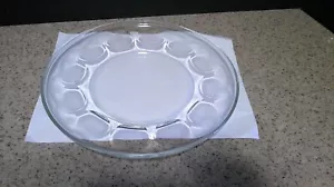 Vintage PYREX Devil Egg or Serving Platter THUMBPRINT 10 1/8" Diameter VGUC - Picture 1 of 4