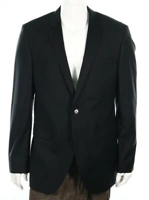 BOSS Hugo Boss Mens James Sharp Black Wool Two Button Jacket Blazer sz 44L - Image 1 of 4