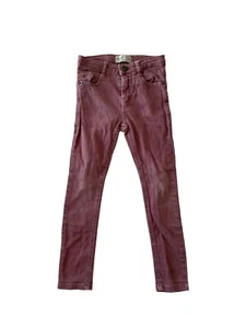 Zara Kids Collection Super Skinny Jeans Red Girls Size 5 Good Condition - Picture 1 of 9