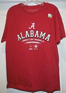 2024 ROSE BOWL SEMI FINAL PLAYOFF GAME ALABAMA ADULT T-SHIRT SOLD AT GAME NEW - Foto 1 di 4