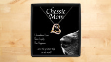 Chesapeake Bay Retriever Mom Necklace Gift for Chessie Mom Silver Heart Jewelry