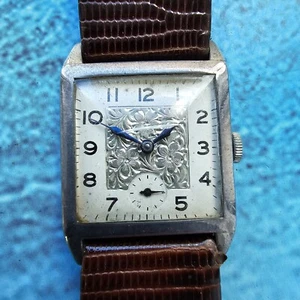 Vintage Silver Hand-Winding Men's Watch Fontainemelon Movement - Picture 1 of 12