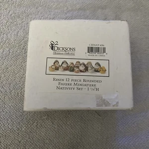 Dickson Resin Vintage Figure Miniature Nativity Set Of 12 1-1/4" - Picture 1 of 3