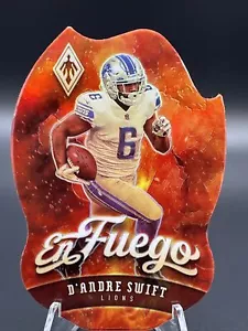 2020 Phoenix EN FUEGO Die-cut CASE HIT D'Andre Swift RC Lions #30 Rookie SP - Picture 1 of 3