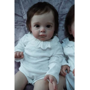 Muñeca bebé renacida real de 24 pulgadas realista recién nacido niño niña cabello enraizado regalos hechos a mano - Imagen 1 de 3