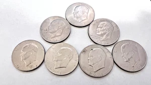 1971 & 72 Eisenhower $ 1 amerikanische Münze insgesamt 7 - Bild 1 von 4