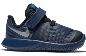 Jungen Nike Turnschuhe blau leer/reflektierend silber/schwarz nicht binden Kleinkinder Jungen Größe 2 - Bild 1 von 2