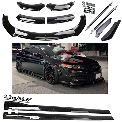 Front Bumper Spoiler Body Kit / Side Skirt/Strut Rods For Acura TL TLX ILX Foto 1 de 4