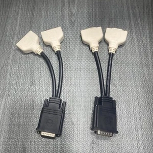 Molex DVI Splitter DMS-59 (male) to Dual DVI-I (female) Molded Cable - Lot Of 2 - Picture 1 of 3