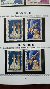 HUNGARY–1961-GAGARIN - MNH IMPERFORATE and PERFORATE– Complete set - Imagen 1 de 1