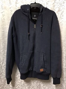 Buffalo David Bitton Herren Hoodie blau Sherpa gefüttert Reißverschluss XL - Bild 1 von 10