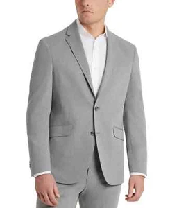 New- Kenneth Cole Reaction Techni-Cole Slim Fit Men's Suit Jacket Light Grey 40R - Picture 1 of 3