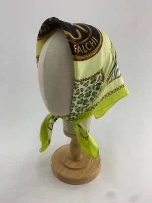 Pañuelo vintage Carlos Falchi pañuelo de leopardo pañuelo cuadrado de algodón Foto 1 de 4