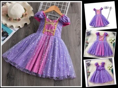 Vestido de princesa Rapunzel Sparkly Disney, novo - Imagem 1 de 4
