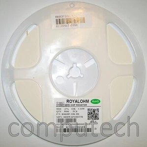 25 pezzi 10 KOhm 1% 1/10W Resistenze ROYALOHM RMC Serie SMD 0603 SMD CODE 01C - Imagen 1 de 2