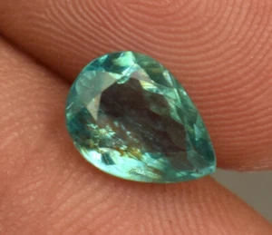 Natural Certified Greenish Blue Apatite Gemstone 1.25 Ct Pear Cut Loose Gemstone - Picture 1 of 4