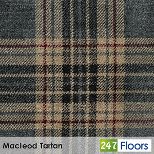 Macleod Tartan B81 Tribes Wilton Carpet Woven Backed Pattern Living Room Bedroom