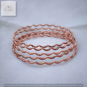 Brazalete Squiggle, pulsera de onda Zig Zag 5 piezas de cobre joyería regalo ... - Imagen 1 de 4