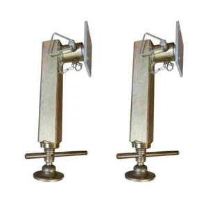 Trailer Propstand Jack Stabilizer Leg x 2 replacement Ifor Williams P1114 Plated - Picture 1 of 5