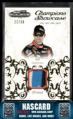 2012 Press Pass Showcase Champions Showcase Jeff Gordon Holo Gold Firesuit /50 - Image 1 of 2