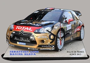 VOITURE RALLYE MINIATURE, LOEB, RALLYE D'ALSACE WRC 2013-02 en horloge miniature - Imagen 1 de 1