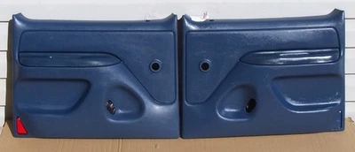 92-96 FORD F250 F350 DOBLE CABINA PANELES DE PUERTA MANUAL TRASERA AZUL PAR OEM Foto 1 de 4