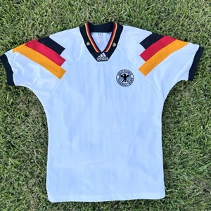 Vintage Adidas Deutschland Euro Cup 1992 1993 1994 Home Fußball Trikot Shirt Herren S - Bild 1 von 14