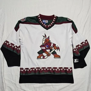 Vintage Phoenix Coyotes Jersey White Large Starter NHL Embroidered Blank Hockey - Picture 1 of 14