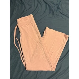 Unbranded Baby Pink Wide Leg Low Rise Flowy Pants Women's Size Small - Picture 1 of 2