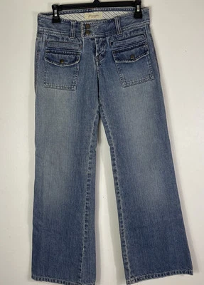 Jeans De Colección Y2K Abercrombie & Fitch Niñas Talla 14 Ajustados Acampanados Parche Solapa Bolsillo 28 Foto 1 de 4