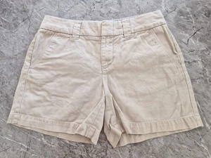 Tommy Hilfiger Chino Shorts womens Biege Summer Classic Fit Cotton Size 4 - Picture 1 of 7