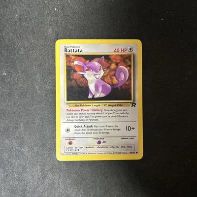 Pokemon WOTC Rattata 66/82 Team Rocket ILIMITADO comum D20 - Imagem 1 de 2