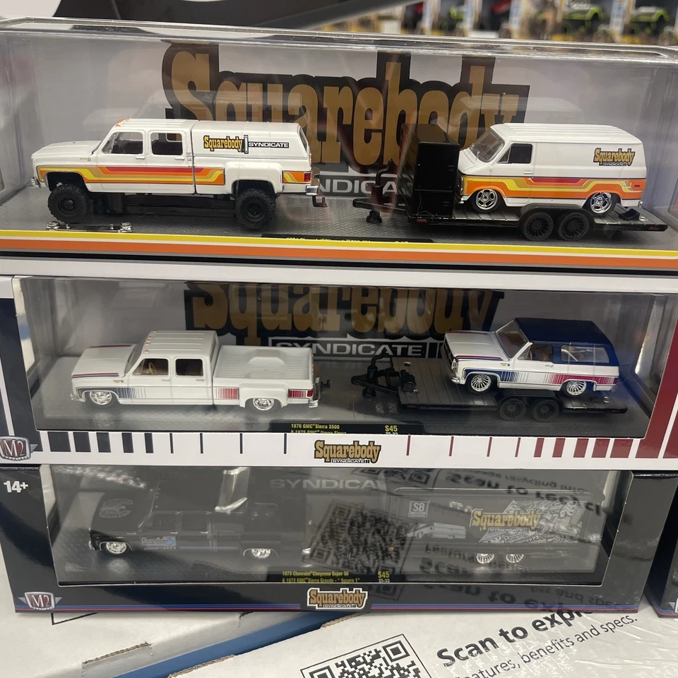 2025 M2 Machines Squarebody Syndicate Auto Haulers 整套 3 件 — 第 1/1 张图片