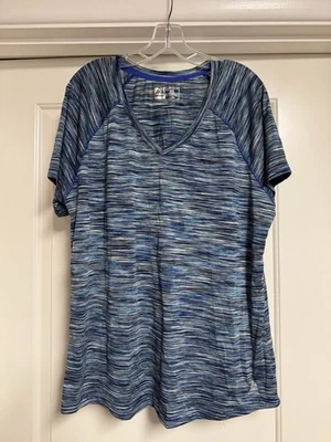 Camisa Top Mujer RBX Performance 2X Azul Manga Corta Foto 1 de 2