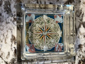 Vintage  Air France Lucien Boucher Map Artwork Gerrer Ashtray 1962 aviation - Picture 1 of 6