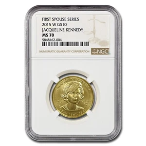 2015-W 1/2 oz Gold Jacqueline Kennedy MS-70 NGC - Picture 1 of 3