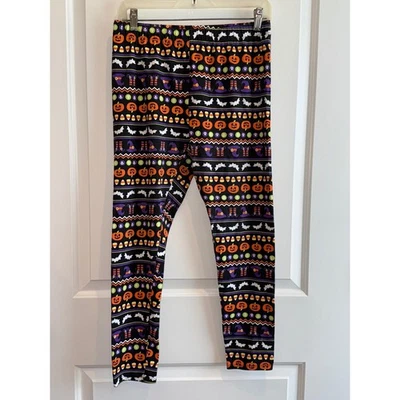 Leggings No Boundaries Halloween Grandes 11-13 Negro Naranja Estampado Novedad Foto 1 de 3