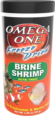 Omega One Freeze Dried Brine Shrimp, 1.28 oz Ounce (Pack of 1), Yellow  - Image 1 of 4