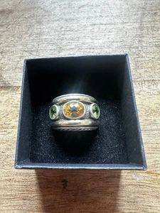 David Yurman Renaissance Ring – Citrine & Peridot –Sterling Silver & 14k Gold - Picture 1 of 4