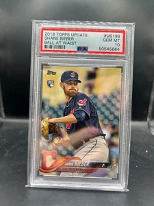 Shane Bieber Rookie Cleveland 2018 Topps actualización #US198 PSA 10 gemas como nuevo radiocontrol - Imagen 1 de 2