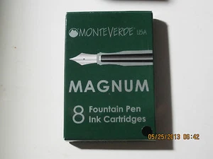 8 Monteverde Long Fountain Pen Ink Cartridges- Burgandy Red- Smooth Ink Flow - Picture 1 of 1