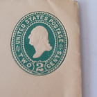US Postal Unused Envelope Entire 2c Green Washington Addressed Major Otey