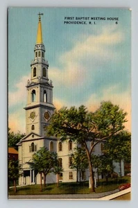 First Baptist Meeting House Providence Rhode Island RI vintage Postcard posted  - Picture 1 of 2
