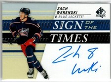 2020-21 SP AUTHENTIC ZACH WERENSKI SIGN OF THE TIMES AUTO #SOTT-ZW 19-20 UPDATE